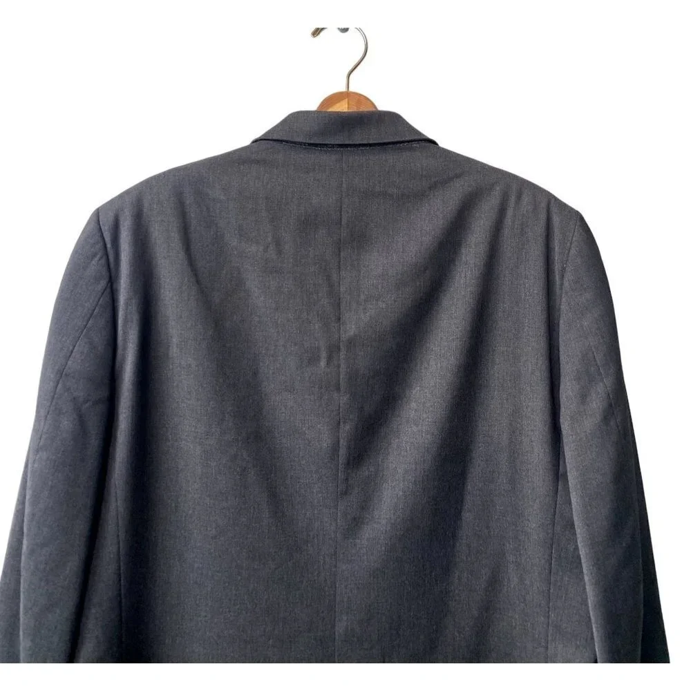 Banana Republic‎ Mens 42R 100% Wool Three Button Gray Sport Coat Jacket